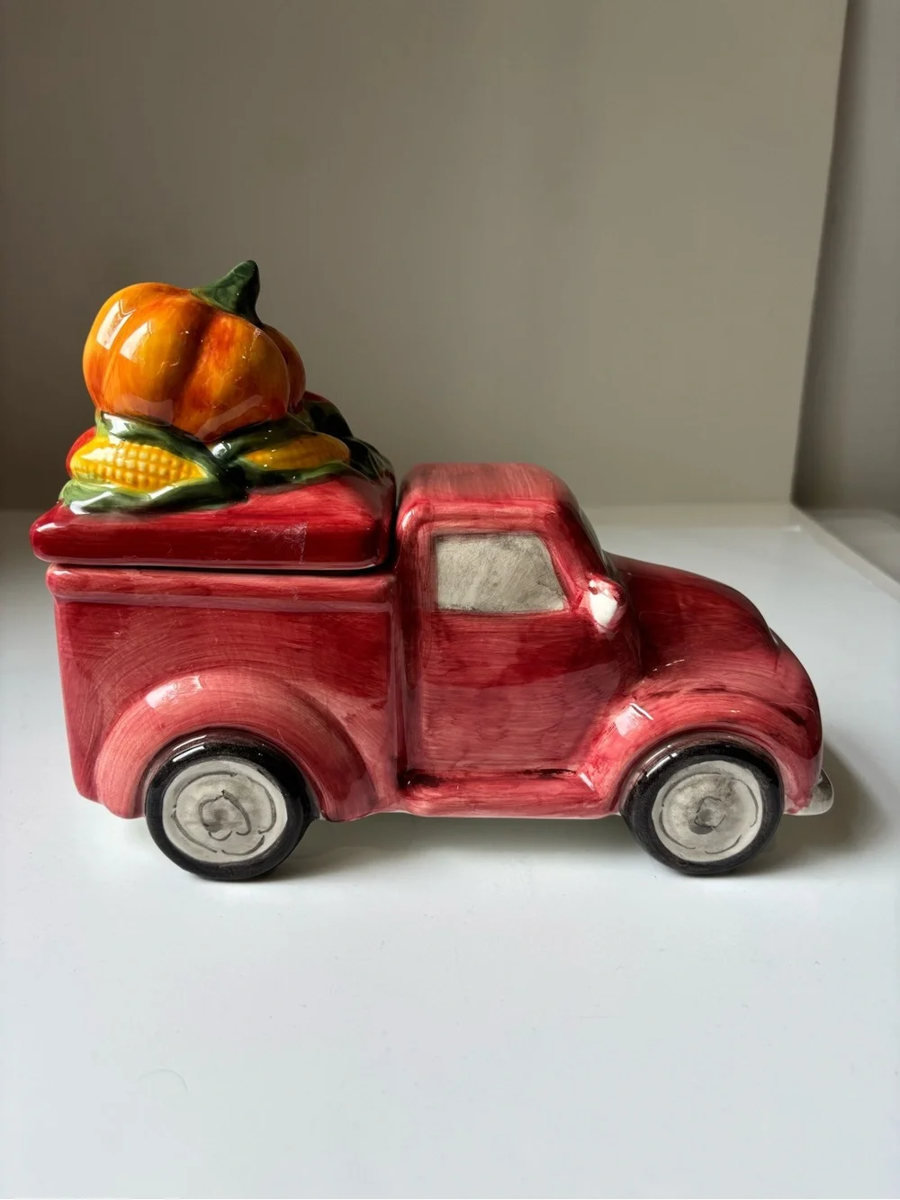 Maxcera Red Harvest Farm Truck Cookie Jar